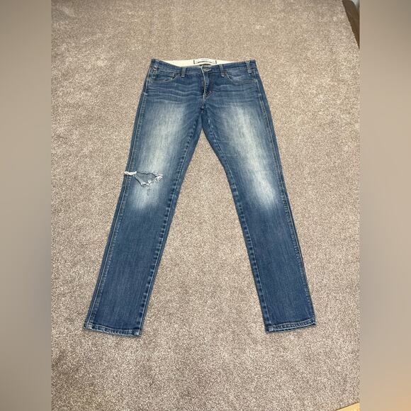 Y2K rodeo versatile Abercrombie & Fitch distressed skinny jeans womens sz 6 28w - Picture 1 of 14